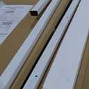 FDW | 5-Piece Dining Table Set | White | Glass Kitchen Table with 4 Upholstered Chairs and Faux Leather Cushions | Space-Saving and Modern Design | for Dining Room, Easy to Assemble