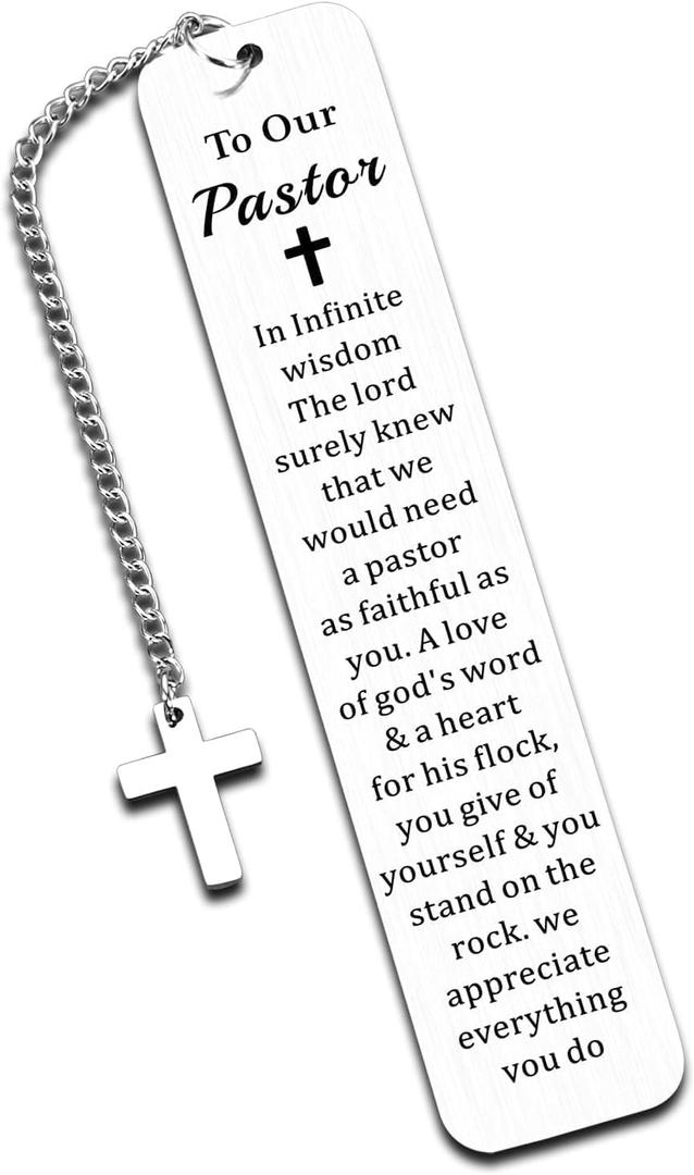Pastor Appreciation Gifts, Thank You Gifts for Pastors, Pastor Religious Bookmarks, Christian Gift for Women Men, Unique Pastors Anniversary Birthday Gift, Adults Easter Basket Stuffers