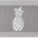 Martha Stewart Aloha Modern Pineapple Anti-Fatigue Air-Infused Kitchen Mat, Grey, 19.6"x32"