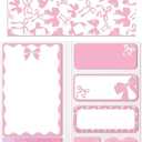 12 Pack Pink Bow Sticky Notes Set Pink Post It Notes Pinks Sticky Note for Scrapbook Notebook Laptop Gifts Wrapping Birthday Baby Shower Party Favor