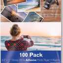 Better Office Products Self-Adhesive Photo Paper, Sticky Photo Paper, Glossy, 8.5 x 11 Inch, 100 Sheets, 135 gsm, Letter Size, 100 Count Pack