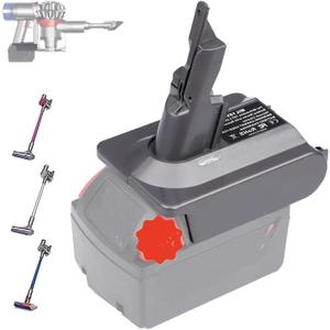 URUN 2-in-1 V7/ V8 Adapter for Milwaukee M-18 18V Battery Convert to for Dyson V7/8 Handheld Vacuum Cleaner Battery Compatible with V7/8 Animal V7/8 Absolute V7/8 Motorhead Pro V7/8 Trigger V7/8