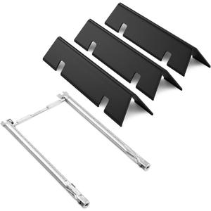 X Home Grill Replacement Parts for Weber Spirit 2 Grill with GS4 Grilling System, Spirit II E-210 Grill Parts, Porcelain-enameled 67045 Flavorizer Bars and Stainless Steel 69785 Burner Tubes Set