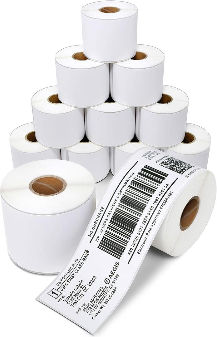 Aegis Adhesives - Replacement for DYMO 99019 (12 Rolls, 1800 Labels) - 2 5/16" X 7 1/2" Direct Thermal Internet Postage Labels - Compatible with DYMO LabelWriter 450, 450 Turbo, 4XL (Not 550, 5XL)