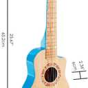 Hape 26 Inch Kids Guitar Toy Musical Instrument - Beginner Wooden Kids Guitar, Musical Toys w/ 4 Tunable Strings, L: 25.7, W: 2.4, H: 8.4 inch