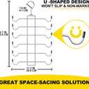 Metal Tank Top Hanger 2 Pack, Space Saving Bra Organizer with 24 Easy Access Hooks, 360 Swivel Closet Organizers and Storage, Apartment College Dorm Room Essentials, Small Space Organization Solution