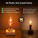 Hompavo Upgraded Flame Light Bulbs, E12 Chandelier Base Candelabra Flickering Fire Light Bulb, Clear Candle Light for Halloween Christmas Party Porch Indoor Outdoor Home Decorations - C35/8 Pack