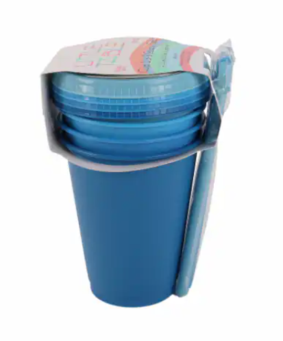 Little Table 17 oz Tumbler with Lid and Straw- Blue, 12 pc  Little Table 17 oz Tumbler with Lid and Straw- Blue, 12 pc