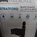 Architectural Mailboxes Stratford Plastic Mailbox and Post Kit, SC000BAM, Black, Medium Capacity