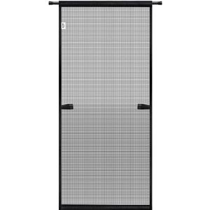 Hanging Screen Door - Fits Door Size 34" x 82" (Curtain Size 36'' x 83''), Sturdy Fiberglass Door Curtain Has Tension Rod&Hook&Loop Two Ways of Use, Heavy Duty Durable Door Screen