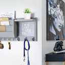 Ziivita Key Holder for Wall - Mail Holder Organizer Wall Mount with Shelf - Hanging Key Rack Hanger with Hooks Decorative for Home Letter Dog Leash Entryway Living Room Decor