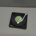 Funny Retro Record Coasters for Drinks with Vinyl Player Holder for Music Lovers,Set of 6 Conversation Piece Sayings Drink Coaster,Housewarming Hostess Wedding Registry Gift Ideas