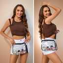 Bagenius Clear Bag for Stadium Events, Clear Purse with Detachable Strap, Sports fan Handbag Purses for Game Day and Concert