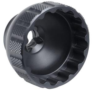 16-Notch Bottom Bracket Tool - Black | Precision Fit for 41mm OD Threaded BB | Compatible with Shimano BBR60, MT-800 & BBT-59.2 | CNC Aluminum