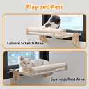 Cat Scratch Window Perch, Sturdy Cats Hammock for Window, Scratching Posts for Indoor Cats. Easy to Adjust Cat Bed for Windowsill, Bedside, Drawer and Cabinet. No Drilling Needed.