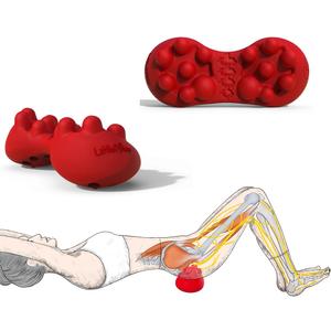 Back Trigger Point Massager, Gluteus Massager, Myofascial Release Piriformis Syndrome, Release Knots, Relieve Back Strain Pain (Red)