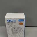 4 in 1 Retractable Wall Charger with Dual Cables,40W Retractable Phone Charger Wall Plug with Dual USB Ports,20W USB C Chargers Block Fast Charging for iPhone 17 16 15 14 13,LG, Galaxy S24 23,Pixel (White)