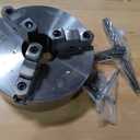 VEVOR 3-Jaw Lathe Chuck, 10'', Self-Centering Lathe Chuck, 0.24-9.84 in/6-250 mm Clamping Range with T-key Fixing Screws Hexagon Wrench, for Lathe 3D Printer Machining Center Milling Drilling Machine