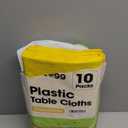 Pureegg Plastic Table Cloth Disposable 10 Pack, 54 x 108 Inch Table Cloths, Easter Party, Decorative Tablecloths, Rectangle, Lemon, Pastel Plastic Cover, Leakproof & Sturdy, Yellow