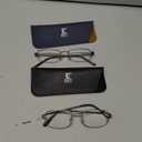 EASY READ 2 Pairs Sporty Style Reading Glasses for MenRectangular TR90 Blue Light Blocking Readers with Spring Hinge 3.5x