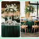 Pesonlook 10 Pack Hunter Green 120 Inch Round Tablecloths, Polyester Tablecloths for Round Tables, Wrinkle & Stain Resistant, Perfect for Wedding, Party, Dining, Banquet