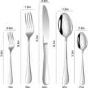 20 Pcs Silverware Set, Stainless Steel Flatware Set for 4, Kitchen Tableware, Cutlery Utensil Include Knives, Forks, Spoons, Dishwasher Safe