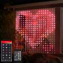Smart Curtain Lights Plug in, 400 LED Curtain Fairy Lights 6.6Ft x 6.6Ft with App & Remote, Music Sync Programmable Window Hanging Light Dynamic DIY for Indoor Outdoor Backdrop Wall Decor
