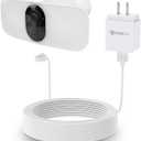 HOLACA 30ft/9m Power Cable and Adapter for Arlo Pro 3/5S Floodlight Camera, Weatherproof Outdoor or Indoor Magnetic Cable Continuously Charging Your Arlo Camera - White