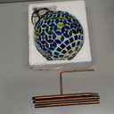 Solar Lights Outdoor Decorative, Solar Gazing Ball Mosaic Garden Stakes Decorative Waterproof Outdoor Lights for Pathway Yard Lawn Decoration (Blue)