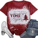 Women It's Fine I'm Fine Everything is Fine Tshirt Christmas Gnome Shirts Merry Christmas Holiday Tee Tops