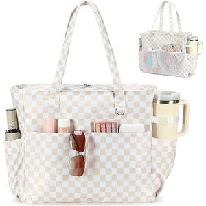 Waterproof Beach Tote Pool Bags for Women Ladies Extra Large Carry On Bag With Wet Compartment for Weekender Travel