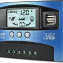 100A MPPT Solar Charge Controller, 12V/ 24V Solar Panel Battery Intelligent Regulator with Dual USB Port, LCD Display and Timer Setting ON/Off Hours