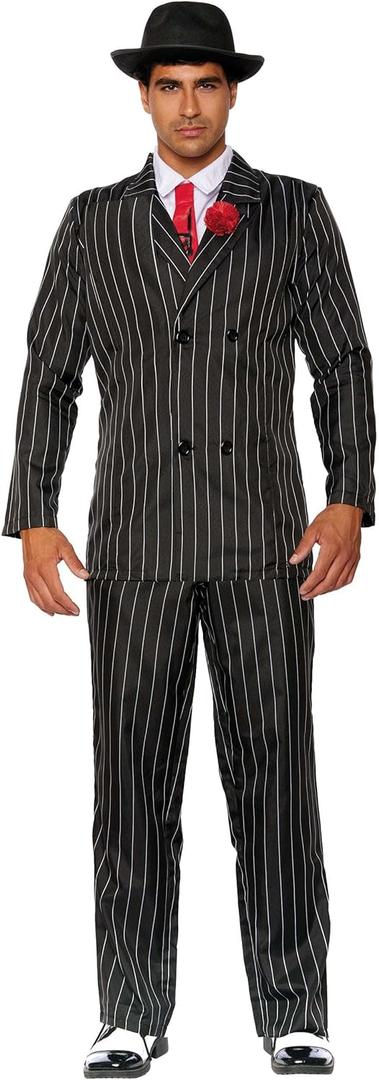 Dreamgirl Gangsta Dress (Medium, Black/White)