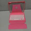Case with Keyboard for iPad A16 11th 10th Generation 11/10.9 inch,Rainbow Backlit Detachable Keypad Rotatable Magnetic Cover with Pencil Holder for iPad 11 2025 10 Gen 2022 Watermelon Red