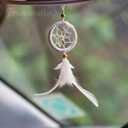 Framendino, 20 Pack 2 Inch Clear Plastic Dream Catcher Ring Round Floral Hoops Circle Hook for DIY Crafts