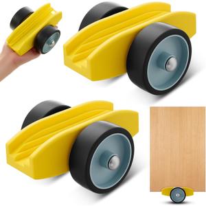 2 Pcs Plywood Dolly Drywall Dolly Cart, Small Drywall Cart with Wheel, Slot Sizes of 1/2", 3/4", 1", and 1-1/4 Inches Wood Paneling and Plywood Carrier, Holds up to 250 Lbs, 6x5x3 Inches