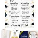 Class of 2026 50"x60" Flannel Throw Blanket Soft Commemorative Graduation Decor, Bulk Gifts for 2026 Graduation Stuff & Senior Night Party Supplies
