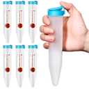 6 Count Single Use Travel Sharps Containers Transportable Small Disposal Sharps Containers with Locking Mechanism for Needles Syringes (Blue)