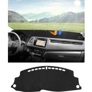 CARTIST Dashboard Cover Mat for 2016-2021 2022 Honda HR-V HRV Accessories Dash Cover Flannel Dash Mat Sunshade Glare UV Rays Protector