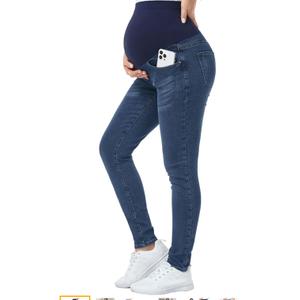 PACBREEZE Women's Maternity Jeans Over Belly Skinny Stretchy Denim Pants Comfy Slim Pregnancy Pants, Size S