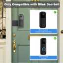Blink Doorbell Mount No Drill, Anti-Theft All Metal Mount Bracket for Blink Doorbell 1st & 2nd Gen, No Block Motion Sensor, Black/White