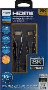 Philips 2.1 8K Premium HDMI® Ultra High Speed Cable with Ethernet, 10 ft 