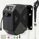 Electric Pressure Washer, Wall Mounted Power Washer, Remote Control with 100 FT Retractable Hose, Foam Cannon, Nozzles for Cars/Garage/Patio, Gray