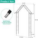 Garden Arch Arbor Trellis for Climbing Plants Outdoor 8.5Ft Metal Arch Trellis with Hooks Wedding Arch Backdrop Stand for Christmas Ceremony Party Backyard Decorations Pergola, Black