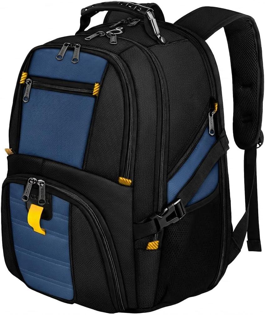YOREPEK Large Backpack for Men, Extra Large Laptop Backpacks for Men Women, Water Resistant Travel Backpack Airline Approved Business Work Bag Fits 18.4 Inch Computer, Black