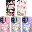 for iPhone 16 Case,Motivational Pink Collage Pattern, Fun Y2K Soft Slim TPU Compatible with MagSafe,Military-Grade Drop Protection & Camera Protection for Women Girls (ItalianBeach)