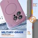 Miracase Magnetic for iPhone 16 Pro Max Case, [Soft Anti-Scratch Microfiber Lining], Compatible with MagSafe, Liquid Silicone Case Shockproof Drop Protection Phone Case for 16 ProMax,Blackcurrant