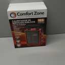 Comfort Zone 1,500W Portable Electric Space Heater with Fan, Adjustable Thermostat, 2 Heat Settings + Fan Mode, Foldable Carry Handle, Overheat & Tip-Over Protection, Indoor Use, Red