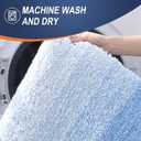 OLANLY Bathroom Rugs Mat 30x20, Extra Soft Absorbent Microfiber Bath Rugs, Rubber Backing, Quick Dry, Machine Washable Bath Mats for Bathroom Floor, Tub and Shower, Home Decor Accessories, Light Blue