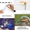 Frienda Heavy Duty Steel Wire Flexible Tubing with Fasteners PVC High Pressure Oil Drain Hose Tube Clear Wire Reinforced for Pond Marine Bilge Pump Garden Pool Vacuum Suction Hose(10 Ft, 3/4 Inch Id)